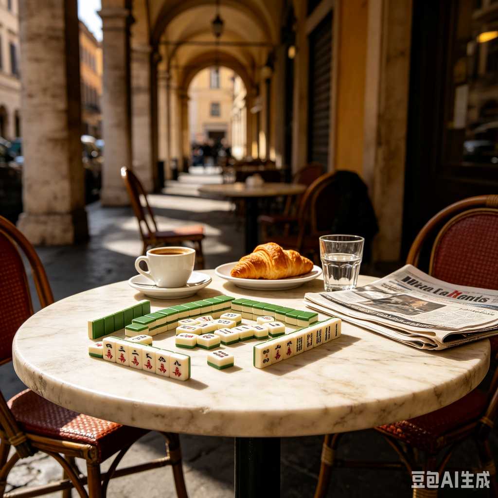compact mahjong set with case